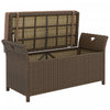 Outsunny 2-In-1 Patio Wicker Storage Bench 29 Gallon Storage Box Tan