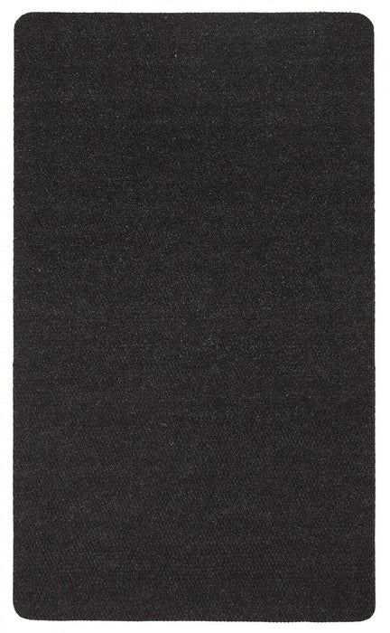 Modern 4'0\" x 6'0\" Hobnail indoor/outdoor Rug mat in Black Outdoor Area Rug