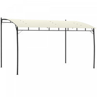 Outsunny 10' X 13' Pergola With Uv30+ Canopy, Steel Pergola Gazebo, Cream