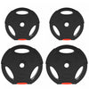 Soozier Set Of 4 1-inch Weight Plates With 3 Grips, 2 X 22lbs + 2 X 11lbs