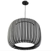Dainolite Mia 1 Light Pendant Black Slit Shade Lamp|Luminaire suspendu Mia de Dainolite avec abat-jour à fentes, fini noir et 1 ampoule