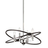 Dainolite Paloma 4 Light Chandelier Polished Chrome And Matte Black Finish Lamp|Lustre Paloma de Dainolite avec fini chromé poli et noir mat, et 4 ampoules