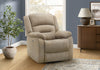 MONARCH SPECIALTIES 34\" WIDE, LARGE UPHOLSTERED POWER RECLINING CHAIR, USB PORTS INCLUDED, BEIGE FABRIC, TRANSITIONAL RECLINER