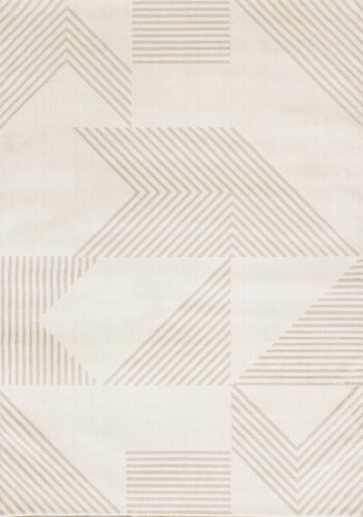 Hudson Modern Geometric Cream Beige Area Rug - 7'10" x 10'6"|Carpette Hudson crème et beige à motif géométrique moderne - 7 pi 10 po x 10 pi 6 po