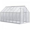 Outsunny 12' X 6' Aluminum Greenhouse Polycarbonate Walk-in Garden Greenhouse Kit With Adjustable Ro|Outsunny 12' X 6' Outsunny Kit De Serre De Jardin En Polycarbonate Avec Event De Toit Reglable, Gout