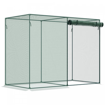 Outsunny 6.5 X 3.3ft Crop Cage, Zippered Door Plant Protection Tent Green|Outsunny Cage De Culture 6 X 3 Pieds, Tente De Protection Des Plantes, Vert