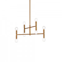 Dainolite Ava 8 Light Chandelier Vintage Bronze Lamp