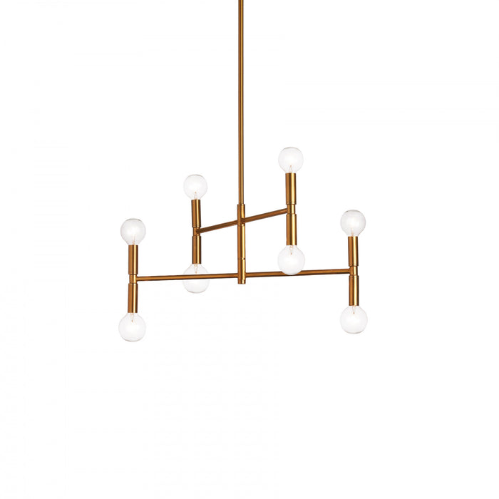 Dainolite Ava 8 Light Chandelier Vintage Bronze Lamp