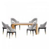 Carrington and Rockaway Modern Industry Chic 7-Piece Dining Set in Light Gray and Natural | Ensemble de salle a manger moderne industriel chic Carrington et Rockaway 7 pieces, gris clair et naturel