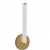 Dainolite Corvette LED Wall Sconce 8w Aged Brass White Acrylic Diffuser Lamp|Applique murale Corvette de Dainolite en acrylique blanc qui diffuse la lumière, avec fini laiton vieilli et ampoule à DEL de 8 W