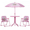 Outsunny Kids Folding Picnic Table And Chair Set Pattern Outdoor Garden Patio Backyard With Removabl|Outsunny Ensemble Table Et Chaises De Jardin Pour Enfants, Meubles De Jardin Pliants D'exterieur, Po