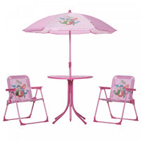 Outsunny Kids Folding Picnic Table And Chair Set Pattern Outdoor Garden Patio Backyard With Removabl