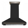 Forno Aria 48 Inch Wall-Mounted Black Range Hood-FRHWM5095-48BLK | Hotte de cuisiniere murale Aria de 48 po, noir-FRHWM5095-48BLK
