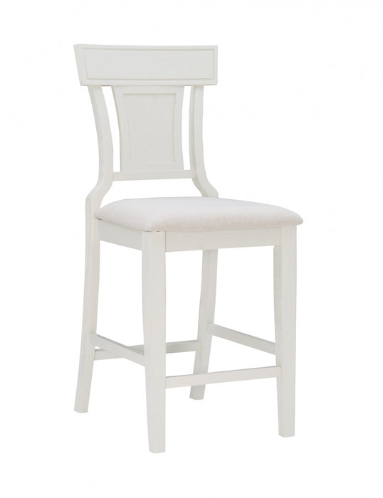 Rylan Fabric Counter-Height Stool - White