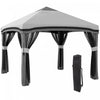 Outsunny 10' X 10' Pop Up Canopy Foldable Party Tent With Nettings, Grey|Outsunny 10' X 10' Tente De Fete Pliable Pop Up Canopy Avec Filets, Grise