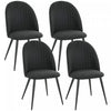 HOMCOM Set of 4 Modern Dining Chairs for Living Room, Black
