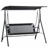 Outsunny 2-person Patio Swing Chair With Adjustable Canopy For Porch Garden|Outsunny Chaise Balancoire De Patio Pour L'exterieur, Noir