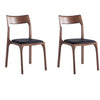 Manhattan Comfort Set of 2 Modern Moderno Stackable Dining Chairs Upholstered Leatherette with Solid|Ensemble 2 chaises de salle à manger superposables et modernes Moderno de Manhattan Comfort revêtues