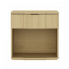 Clive Mid-Century Modern 22" Nightstand in Natural Oak (1-Drawer) | Table de nuit Clive style milieu du siecle 56 cm en chene naturel (1 tiroir)