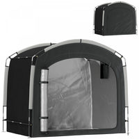 Outsunny Bike Storage Tent Shed with Carry Bag for 3-4 Bikes, Black
