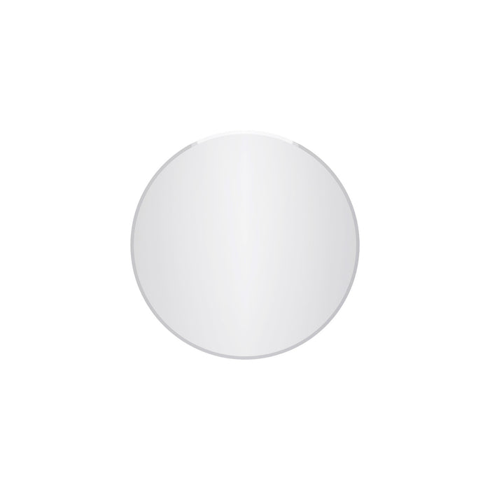 Lathe 24 Inch Frameless Round Mirror In Chrome