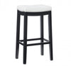 Claridge Faux Leather Backless Barstool - Black and White|Tabouret bar Claridge en similicuir et sans dossier - noir et blanc