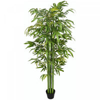 HOMCOM 6FT Artificial Bamboo Tree in Pot for Indoor, Green