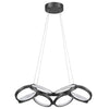 Dainolite Philo Chandelier 64w Matte Black White Silicone Diffuser Lamp|Lustre Philo de Dainolite en silicone blanc qui diffuse la lumière, avec fini noir mat et ampoule de 64 W