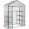 Outsunny 56" X 29" X 77" Portable Walk-in Greenhouse Garden Flower Plant Growing Warm House W/ 4 Tie|Outsunny 56" X 29" X 77" Serre Portable Plante De Jardin , Maison Chaude Avec Etageres A 4 Niveaux E