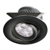 Dainolite Smpled 8 Pot Light Black Dimmable Adjustable Tilt Angle Lamp|Luminaire cylindrique à encastrer Smpled de Dainolite avec intensité variable, angle d’inclinaison réglable, fini noir et ampoule de 8 W
