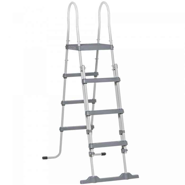 Outsunny 70\" Above Ground Pool Ladder, A-frame Swimming Pool Stairs, Grey