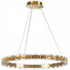 Dainolite Camila Chandelier 28w LED Aged Brass With Crystal Glass Lamp
