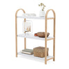 Umbra Modern Bellwood 3-Shelf Bookcase - White and Natural|Bibliothèque moderne Bellwood de Umbra à 3 tablettes - blanche et naturelle