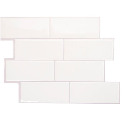 Smart Tiles Peel and Stick 4-Sheet 12 x 9 Backsplash - Metro Campagnola|Dosseret Smart Tiles peler et coller 12 x 9, 4 feuilles - Metro Campagnola