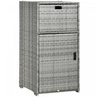 Outsunny Outdoor Towel Rack For Pool W/ Two Storage Space Towel Rack, Gray