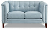 Hydeline Bodie Leather Loveseat - Spa Blue|Causeuse Bodie de Hydeline en cuir - bleu spa