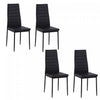 HOMCOM Dining Chairs, Set of 4, PU Leather Upholstered Accent Chairs, Back