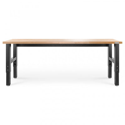 Gladiator 8' Adjustable Height Hardwood Workbench - Hammered Granite|Établi de 8 pi à hauteur réglable en bois franc de Gladiator - granite martelé