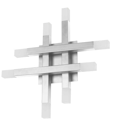 Dainolite Acasia Wall Sconce 24w Polished Chrome Frosted Acrylic Diffuser Lamp|Applique murale Acasia de Dainolite en acrylique givré qui diffuse la lumière, avec fini chromé poli et ampoule de 24 W