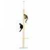 Pawhut Floor To Ceiling Cat Tree, 4-tier Cat Tower For Large Cats With Adjustable Height 87"-102", S|Pawhut Arbre A Chat Du Sol Au Plafond, Tour A Chat A 4 Niveaux Pour Grands Chats Avec Hauteur Ajusta
