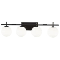 Dainolite Vivaldi 4 Light Vanity Light Matte Black Lamp