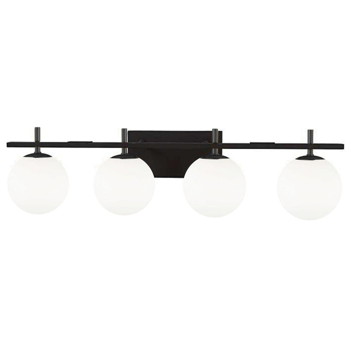 Dainolite Vivaldi 4 Light Vanity Light Matte Black Lamp