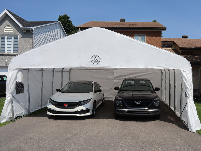 Gazebo Penguin Deluxe Double Car Shelter 20 ft. x 20 ft.