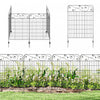 Outsunny 11.5' Decor Garden Fence for Border Edging, 4 Pack, Square Vines