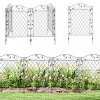 Outsunny 11.5' Decor Garden Fence for Border Edging, 4 Pack, Wavey Vines