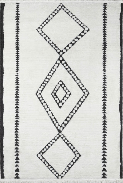 Zelda Contemporary 5'3" x 7'2" Area Rug in Ivory Indoor Area Rug | Tapis Contemporain Zelda 5'3" x 7'2" en Ivoire