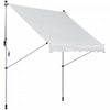 Outsunny 6.6'x5' Manual Retractable Patio Awning Window Door Sun Shade Deck Canopy Shelter Water Res|Outsunny Store Banne Manuel Retractable Inclinaison Reglable Installation Rapide Metal Alu Polyester