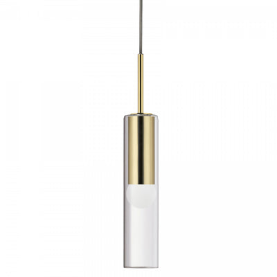 Dainolite Palmer 1 Light Pendant Aged Brass Clear Glass Lamp|Luminaire suspendu Palmer de Dainolite en verre transparent, avec fini laiton vieilli et 1 ampoule