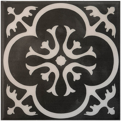 Smart Tiles Peel and Stick 4-Sheet 7.75 x 7.75 Backsplash - Vintage Girona Nera|Dosseret Smart Tiles peler et coller 7,75 x 7,75, 4 feuilles - Vintage Girona Nera
