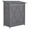 Outsunny 54.75''x29.5''x63'' Garden Storage Shed Asphalt Roof Wooden Timber Double Door Utility Stor|Outsunny Abri De Jardin Avec Etagere Et Fixations Fixes, Vert Et Gris
